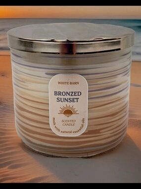 Bath & Body Works BRONZED SUNSET Large 3-Wick Candle 14.5 oz